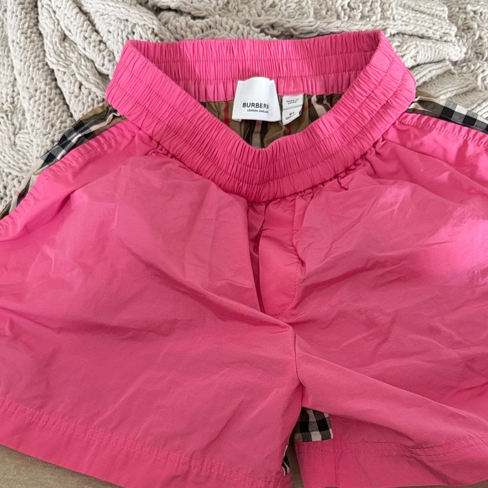 Burberry girls Vibrant Pink Athletic Shorts